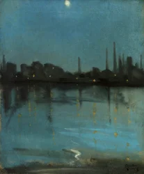 Battersea et la Tamise depuis Chelsea, vers 1890